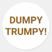 DUMPY TRUMPY Comic Splash-Art Hankamer Artjunkhaus Ronde Sticker (Voorkant)
