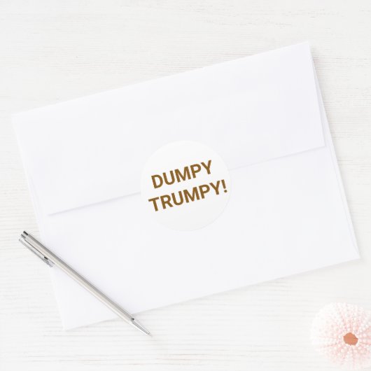 DUMPY TRUMPY Comic Splash-Art Hankamer Artjunkhaus Ronde Sticker (Envelop)