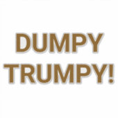 DUMPY TRUMPY Hankamer Artjunkhaus Comic Splash-Art Sticker (Voorkant)