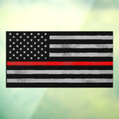 Dun Blauw Rood met drukke vlag Raamsticker (Vel 3)