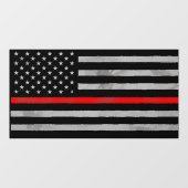 Dun Blauw Rood met drukke vlag Raamsticker (Vel)