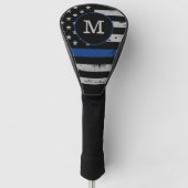 Dun blauwe lijn politie golfheadcover (Voorkant)