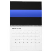 Dun blauwe lijn politie kalender (Feb 2026)