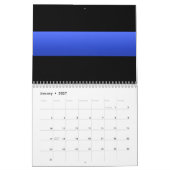Dun blauwe lijn politie kalender (Jan 2027)