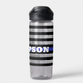 Dun blauwe lijn politie waterfles (Achterkant)