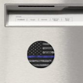 Dun blauwe lijnvlag van politie magneet (Insitu (Vaatwasser))