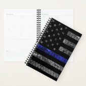 Dun blauwe lijnvlag van politie planner (Display)