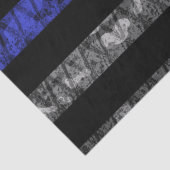 Dun blauwe lijnvlag van politie tissuepapier (Detail)