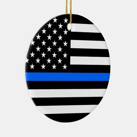 "DUN BLUE LINE OP AMERIKAANSE ENIG-OPGERUIMDE KERAMISCH ORNAMENT (Rechts)