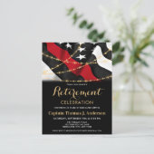 Dun. brandweerkazerne met rode lijn briefkaart (Staand voorkant)