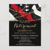 Dun. brandweerkazerne met rode lijn uitnodiging briefkaart (Voorkant)