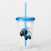 Dun buggy off road vehicle cartoon acryl drinkbeker (Voorkant)