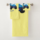 Dun buggy off road vehicle cartoon bad handdoek (Insitu)