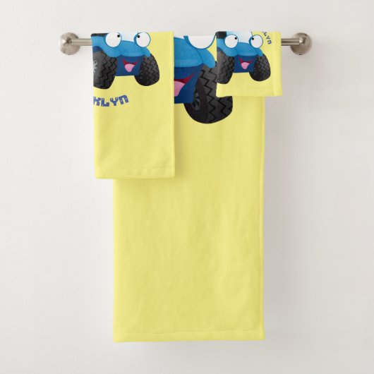 Dun buggy off road vehicle cartoon bad handdoek (Insitu)