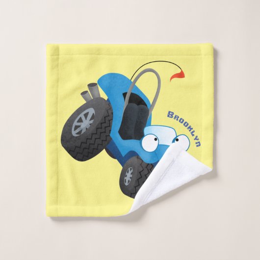 Dun buggy off road vehicle cartoon bad handdoek (Wasdoekje)
