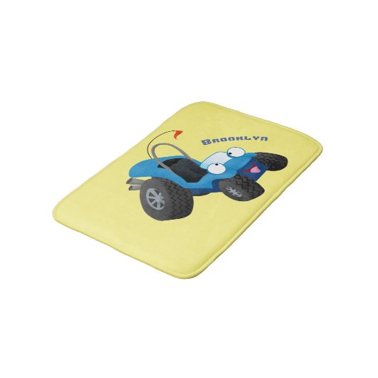 Dun buggy off road vehicle cartoon badmat (Gekanteld)