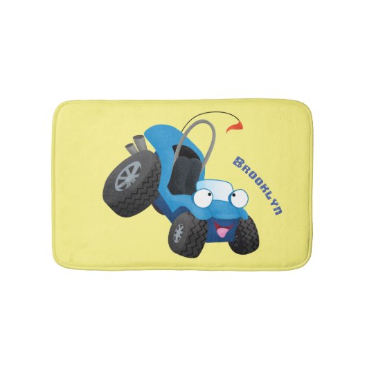 Dun buggy off road vehicle cartoon badmat (Voorkant)