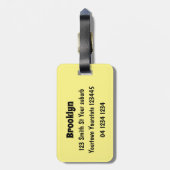 Dun buggy off road vehicle cartoon bagagelabel (Achterkant verticaal)