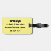 Dun buggy off road vehicle cartoon bagagelabel (Achterkant horizontaal)