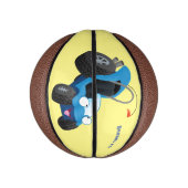 Dun buggy off road vehicle cartoon basketbal (Verticaal)