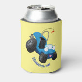 Dun buggy off road vehicle cartoon blikjeskoeler (Blikje Achterkant)