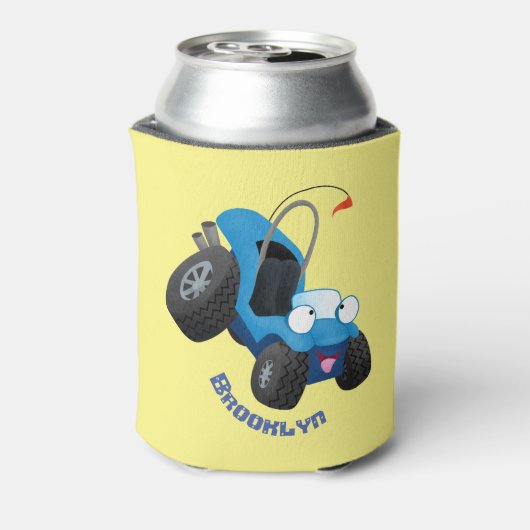 Dun buggy off road vehicle cartoon blikjeskoeler (Blikje Achterkant)