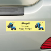Dun buggy off road vehicle cartoon bumpersticker (Op auto)