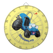 Dun buggy off road vehicle cartoon dartbord (Voorkant)