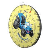 Dun buggy off road vehicle cartoon dartbord (Voorkant Rechts)