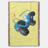 Dun buggy off road vehicle cartoon deken (Voorkant Verticaal)