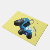 Dun buggy off road vehicle cartoon deurmat (Schuin)