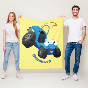 Dun buggy off road vehicle cartoon fleece deken