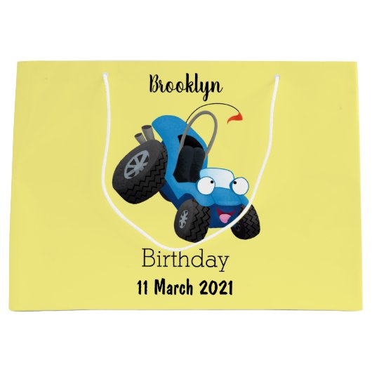 Dun buggy off road vehicle cartoon groot cadeauzakje (Voorkant)