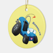 Dun buggy off road vehicle cartoon keramisch ornament (Links)