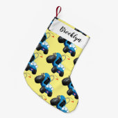 Dun buggy off road vehicle cartoon kleine kerstsok (Voorkant (Hangend))