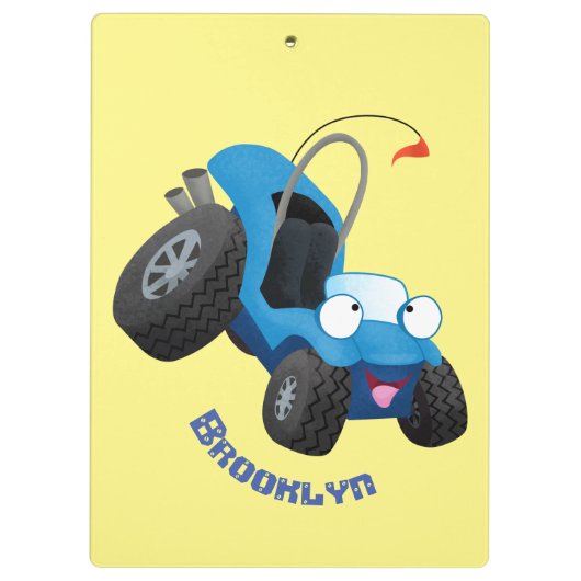 Dun buggy off road vehicle cartoon klembord (Achterkant)