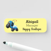 Dun buggy off road vehicle cartoon naamplaatje (In situ)