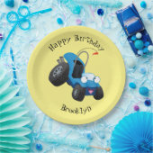 Dun buggy off road vehicle cartoon papieren bordje (Feest)