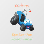 Dun buggy off road vehicle cartoon raamsticker (Vel)