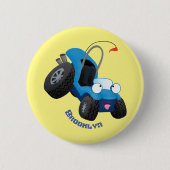 Dun buggy off road vehicle cartoon ronde button 5,7 cm (Voorkant)
