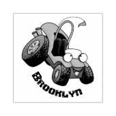 Dun buggy off road vehicle cartoon rubberstempel (Afrduk)