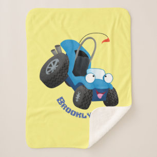 Dun buggy off road vehicle cartoon sherpa deken
