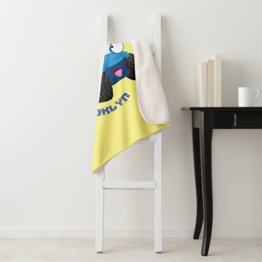 Dun buggy off road vehicle cartoon sherpa deken (In situ)