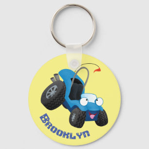 Dun buggy off road vehicle cartoon sleutelhanger