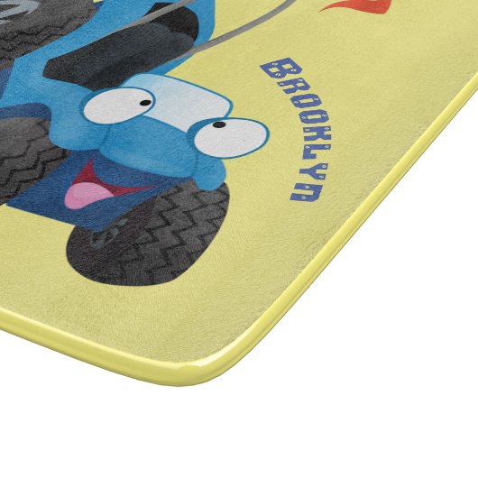 Dun buggy off road vehicle cartoon snijplank (Hoek)