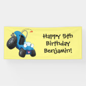 Dun buggy off road vehicle cartoon spandoek (Horizontaal)