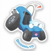 Dun buggy off road vehicle cartoon sticker (Voorkant)