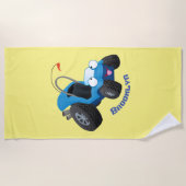 Dun buggy off road vehicle cartoon strandlaken (Voorkant)