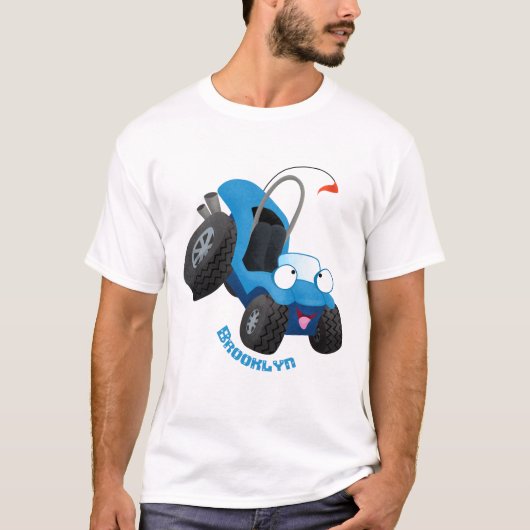 Dun buggy off road vehicle cartoon t-shirt (Voorkant)