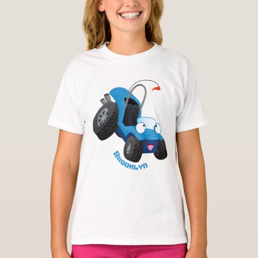 Dun buggy off road vehicle cartoon t-shirt (Voorkant)